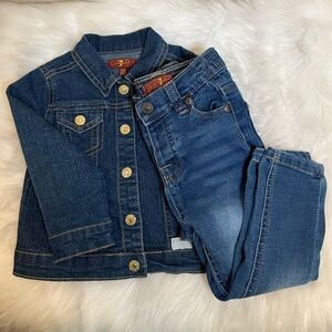 Set 7 For All Mankind Denim Jean Jacket Pants